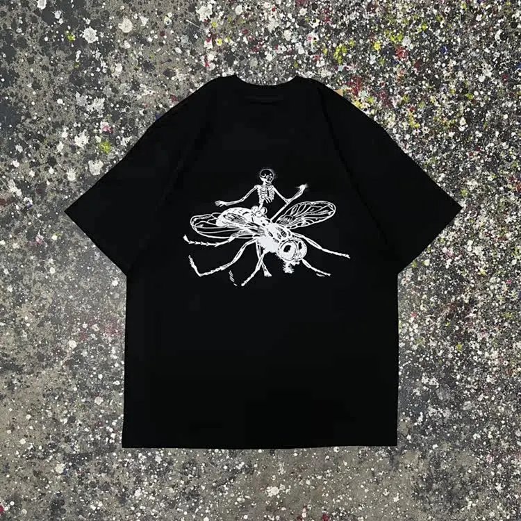 stussy圆筒骷髅头印花短袖T恤 颜色：黑色 白色 灰色 码数S Ｍ L XL XXL  STU07