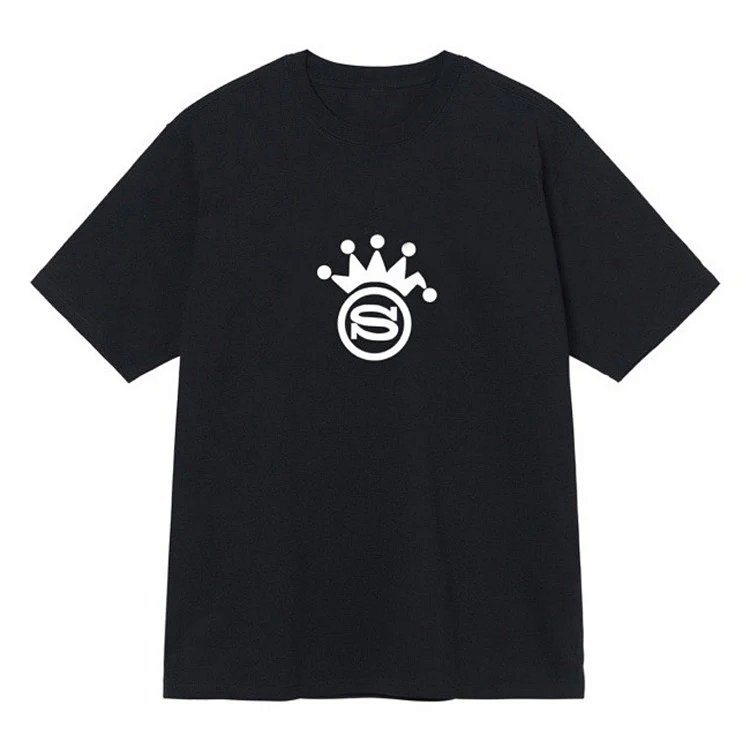 stu皇冠图案圆筒短袖T恤 颜色：黑色、白色、 码数S、Ｍ、L、XL、XXL    STU16