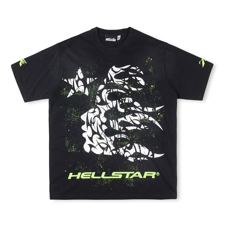Hellstar Studios Path 2 Paradise Tee 男女同款休闲短袖  黑绿  黑红  S-XL  HT08