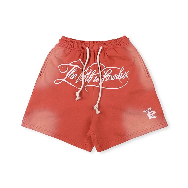 Hellstar Studios Path To Paradise Shorts休闲运动男女洗水短裤 红色 S-XL  HT01
