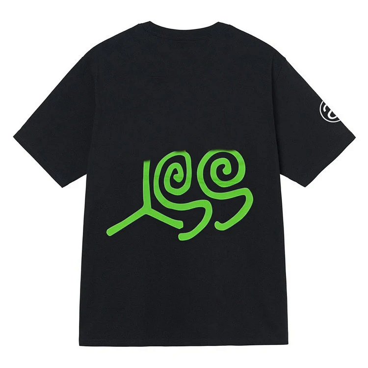 stu草写印花圆筒短袖T恤 颜色：黑色 白色 灰色 藏青 码数S Ｍ L XL XXL  STU26