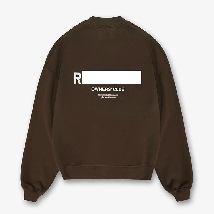 ON SALE￥98  REPRESENT 极简标语logo印花圆领卫衣 咖啡色 花灰 黑色 S-XL码  R477#