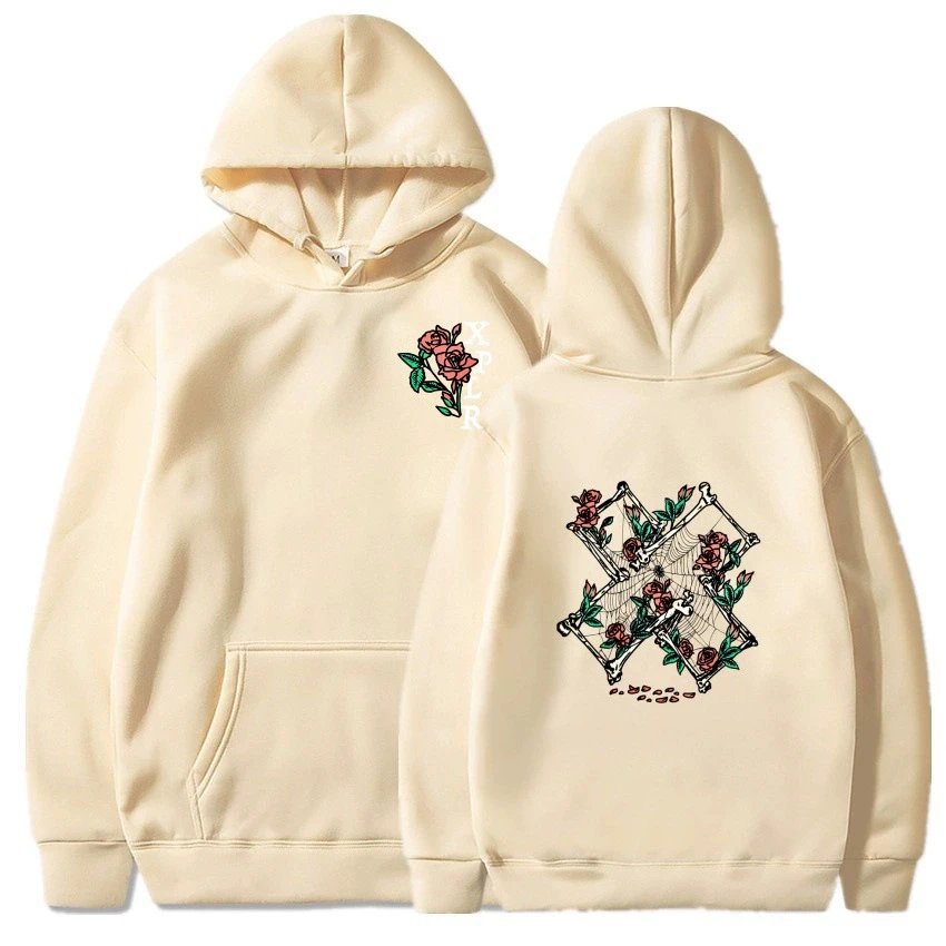XPLR Rose Bone X Spiderweb Hoodie Cream