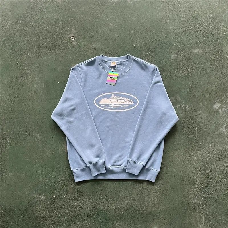 001 Crewneck Sweatshirt/Light Blue