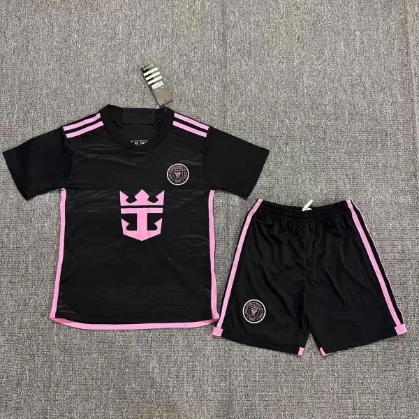 Inter Miami CF x Royal Caribbean Black Pink Away Kit Jersey and Shorts Set - 1