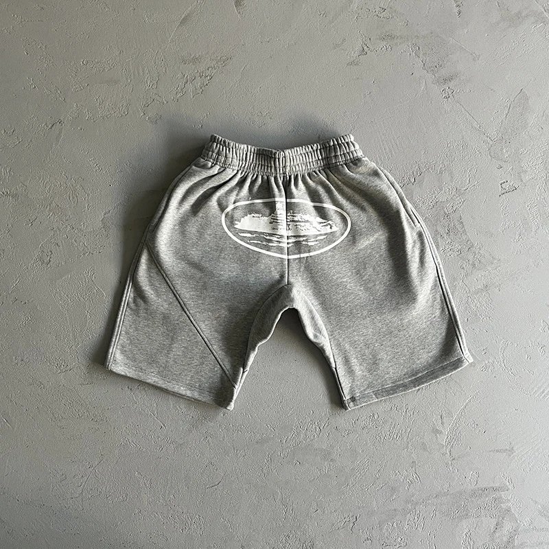 002 Shorts/White Print Grey