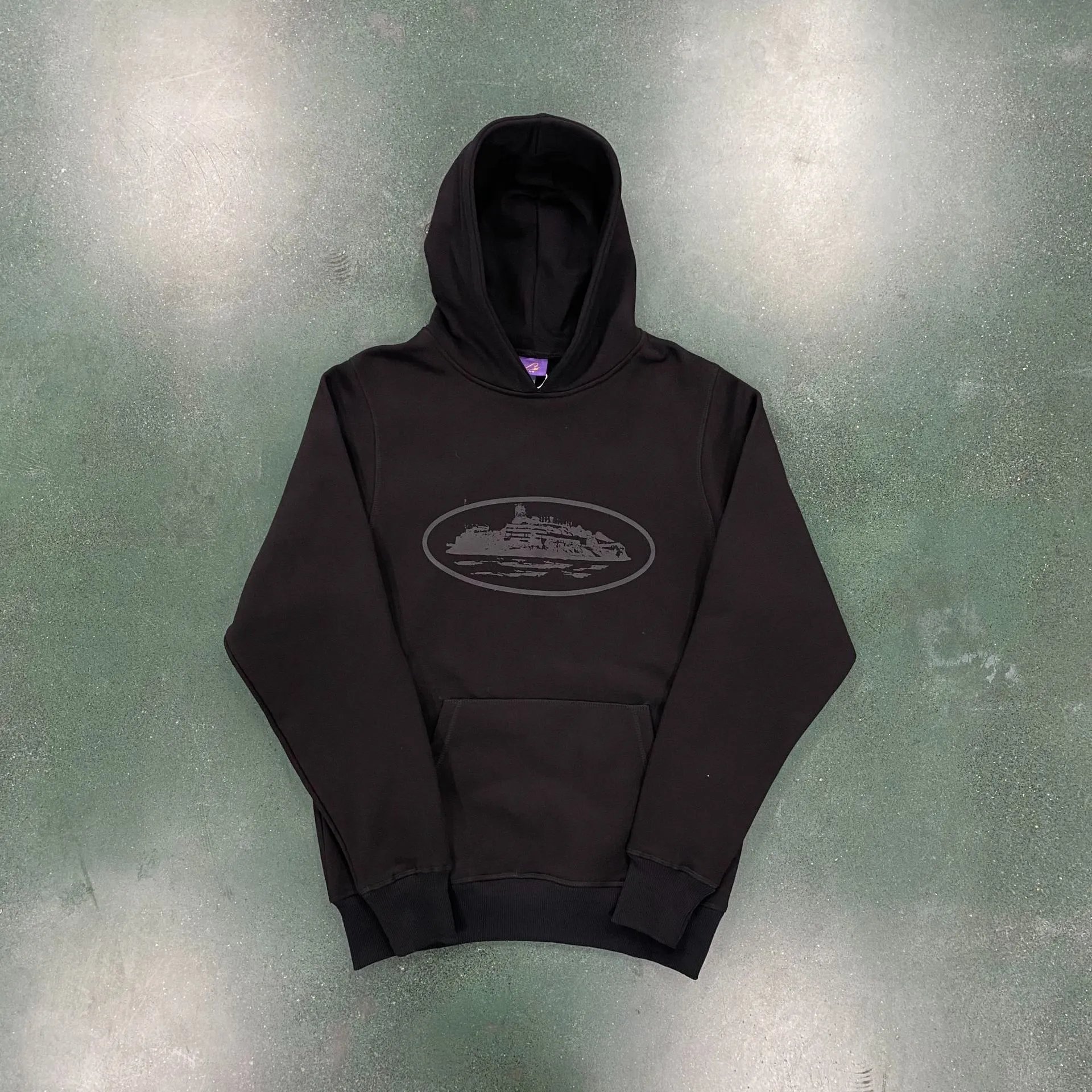 8887 Sweatshirt/Black Print Black