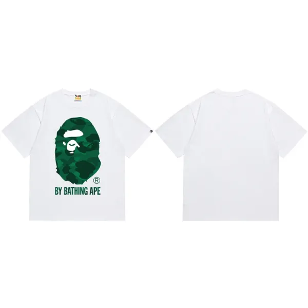 A Bathing Ape Camo Ape Head White T-Shirt - 1