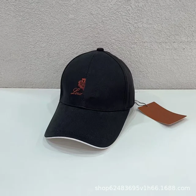 Unbranded Hats Embroidered baseball cap with contrast brim piping product detail image 5