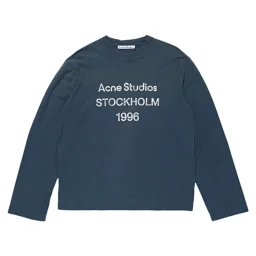 thumbnail for 1996 Hot diamond letter print washed distressed pure cotton long sleeves