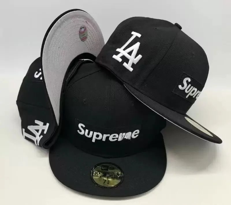 Supreme x New Era LA Dodgers Black 59FIFTY Fitted Baseball Cap - 1