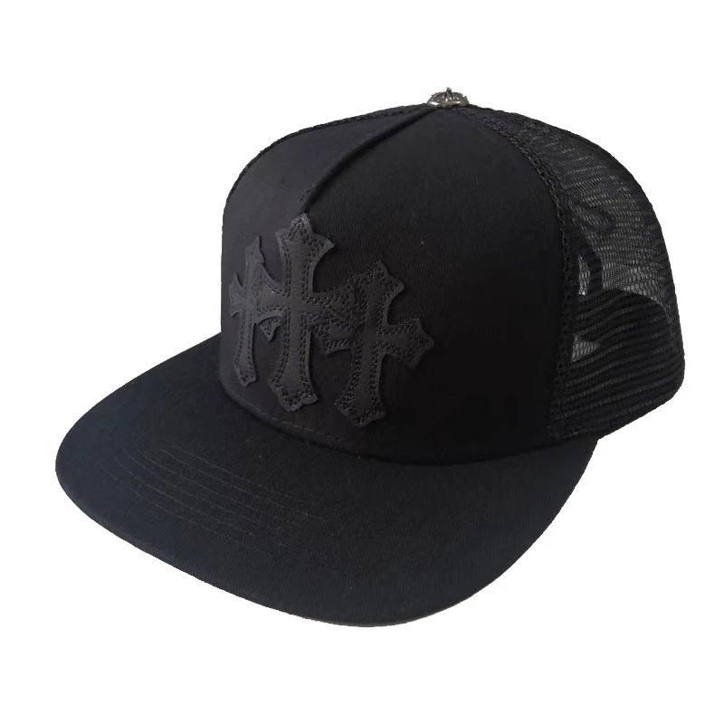 Chrome Hearts Triple Cross Pink and White Trucker Hat - 5