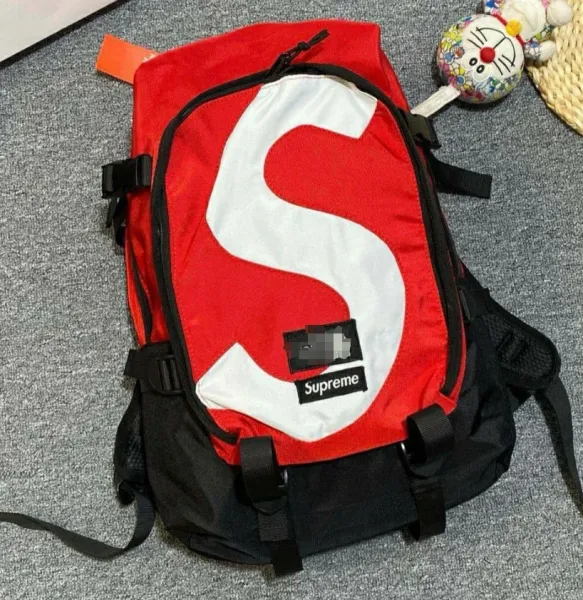 Supreme S Logo Backpack Red/Black - 1