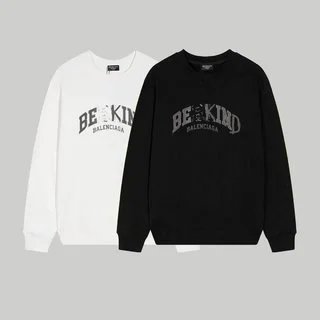 Balenciaga Logo Print Black Hoodie - 23