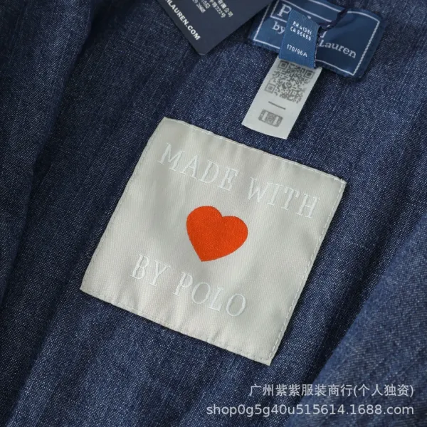 Ralph Lauren Patchwork Denim Jacket and Indigo Block-Print Dress Set with White Tote Bag - 24
