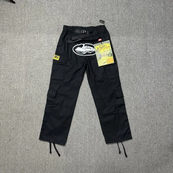 Curbalax Combat Trousers Black Cargo Pants - 1