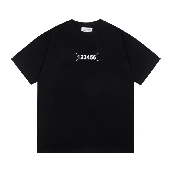 Off-White 123456 Graphic T-Shirt Black - 1