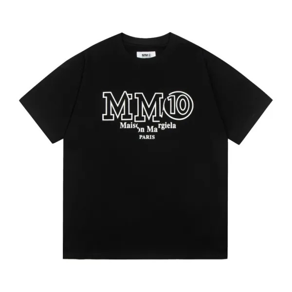 Maison Margiela MM10 Logo Black T-Shirt - 1
