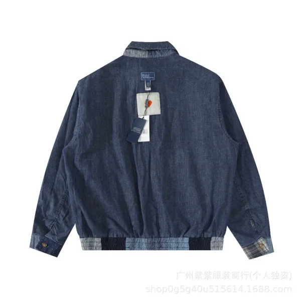Ralph Lauren Patchwork Denim Jacket and Indigo Block-Print Dress Set with White Tote Bag - 3