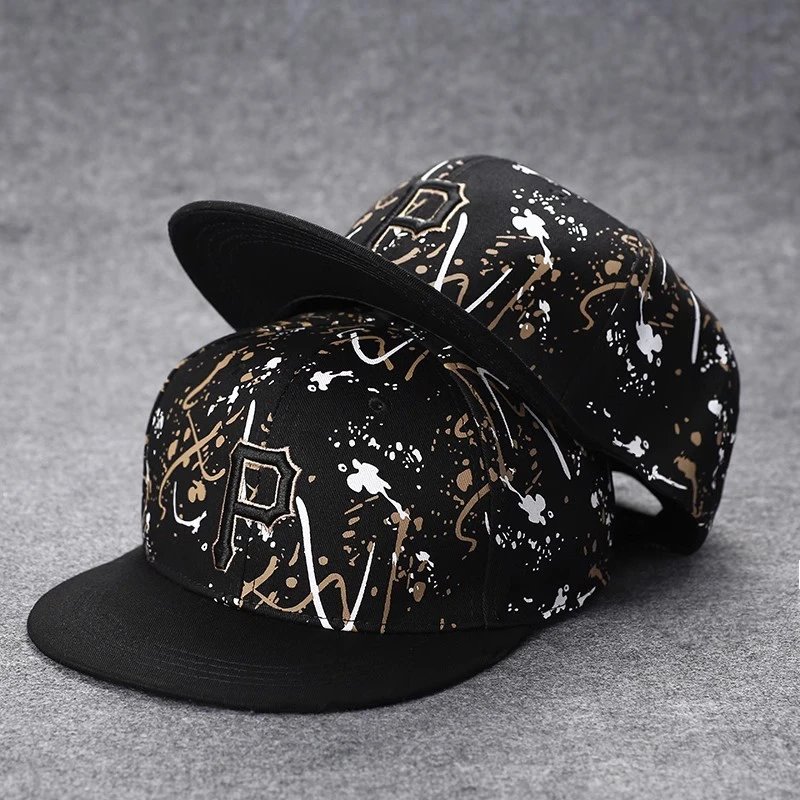 Pittsburgh Pirates x Streetwear Splatter Print Black Snapback Hat - 1