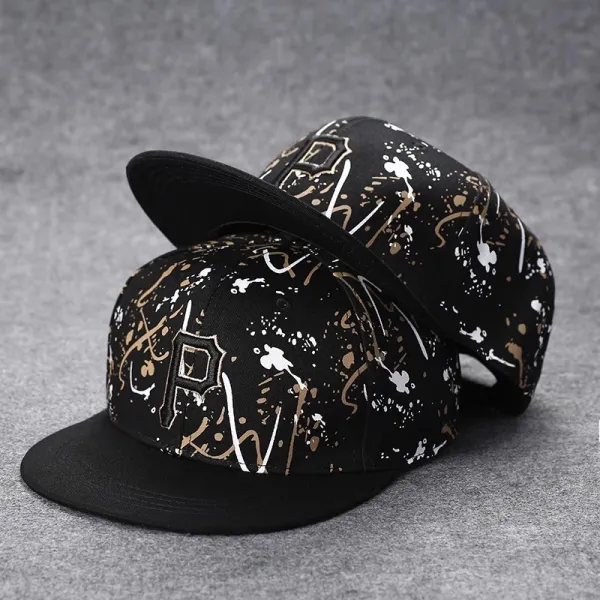 Design Streetwear Snapback Cap with Vintage Patch Print Red/Navy Baseball Cap - 12