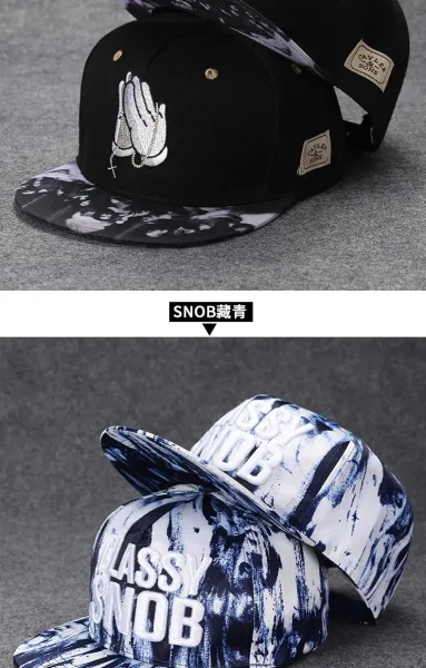 Design Streetwear Snapback Cap with Vintage Patch Print Red/Navy Baseball Cap - 35
