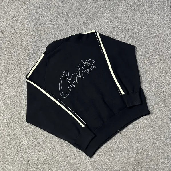 Carhartt WIP Script Logo Black Track Jacket - 1