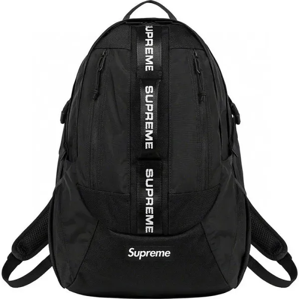 Supreme Tape Logo Backpack Black - 1