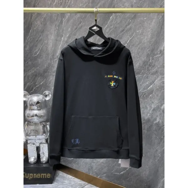 Chrome Hearts x Supreme Cowl Neck Hoodie Black - 1