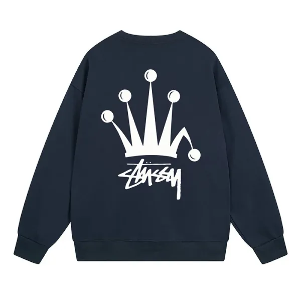 Stussy Crown Graphic Navy Hoodie - 1