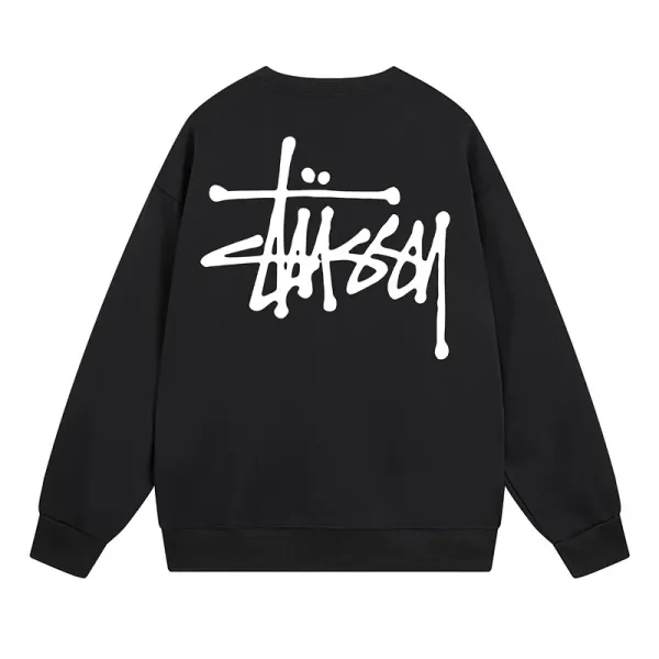 Stüssy Classic Logo Black Hoodie - 1