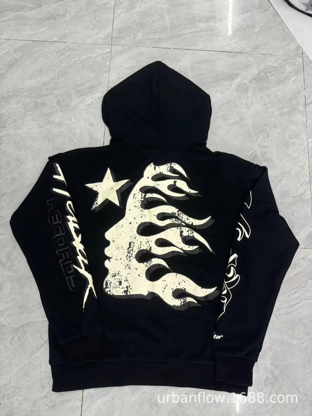 Hellstar Star Flame Black Hoodie - 39