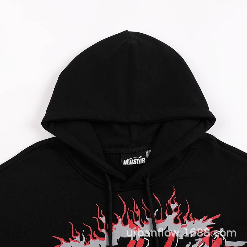 Hellstar Star Flame Black Hoodie - 31