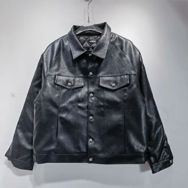 Maison Margiela Tabi Leather Jacket Black - 1