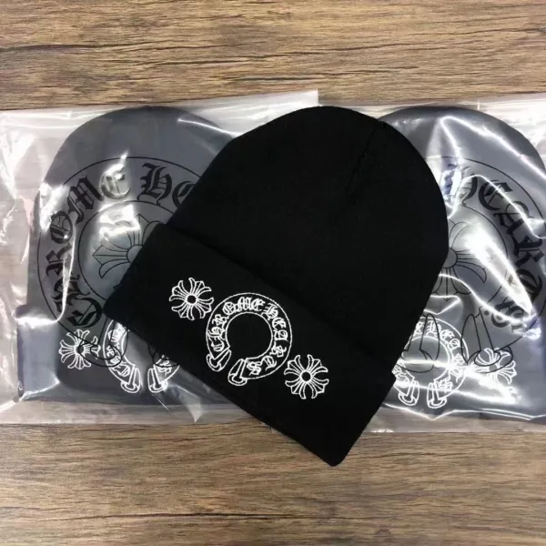 Chrome Hearts Floral Logo Beanie Black - 1