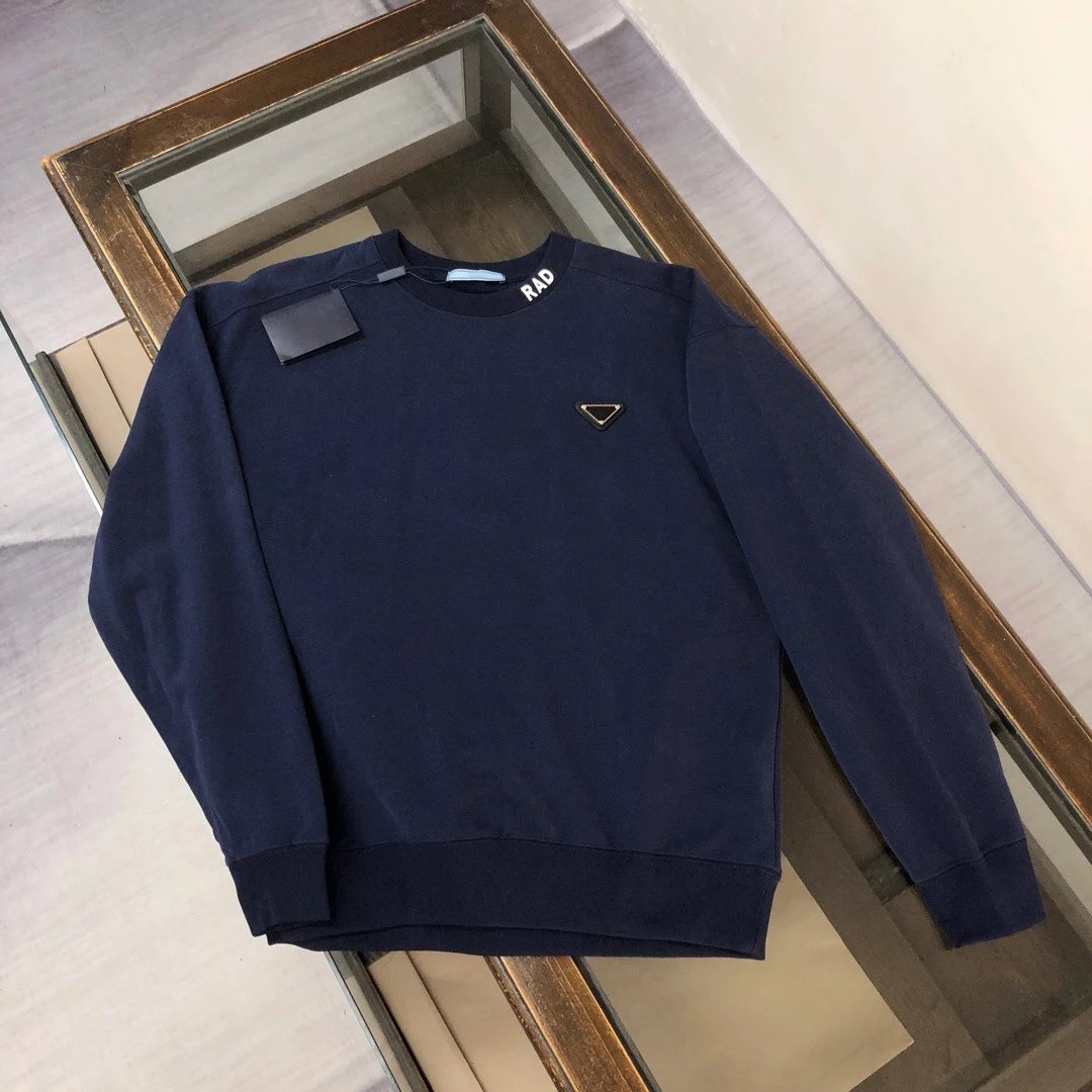 Prada Triangle Logo Crewneck Long Sleeve