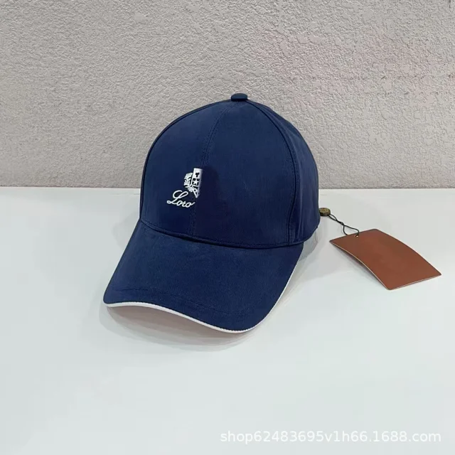 Unbranded Hats Embroidered baseball cap with contrast brim piping product detail image 15
