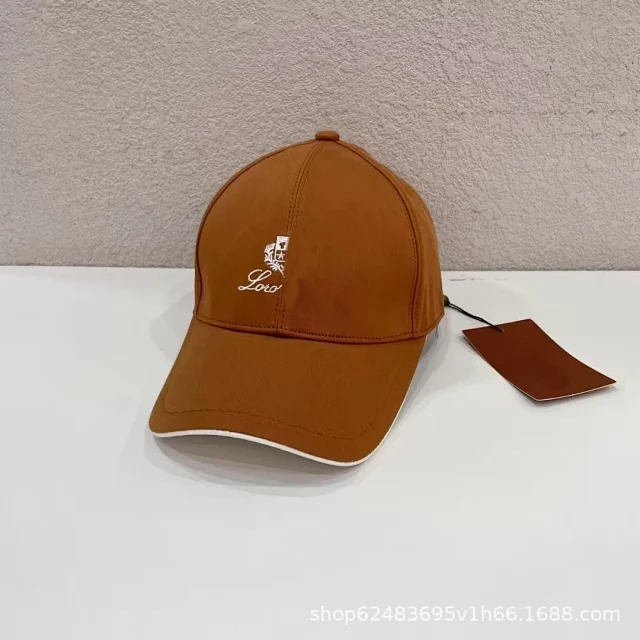 Unbranded Hats Embroidered baseball cap with contrast brim piping product detail image 6