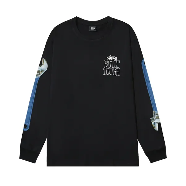 Stussy Built Tough Black Long-Sleeve T-Shirt - 1