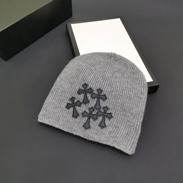 Chrome Hearts Five Crosses Black Beanie - 6