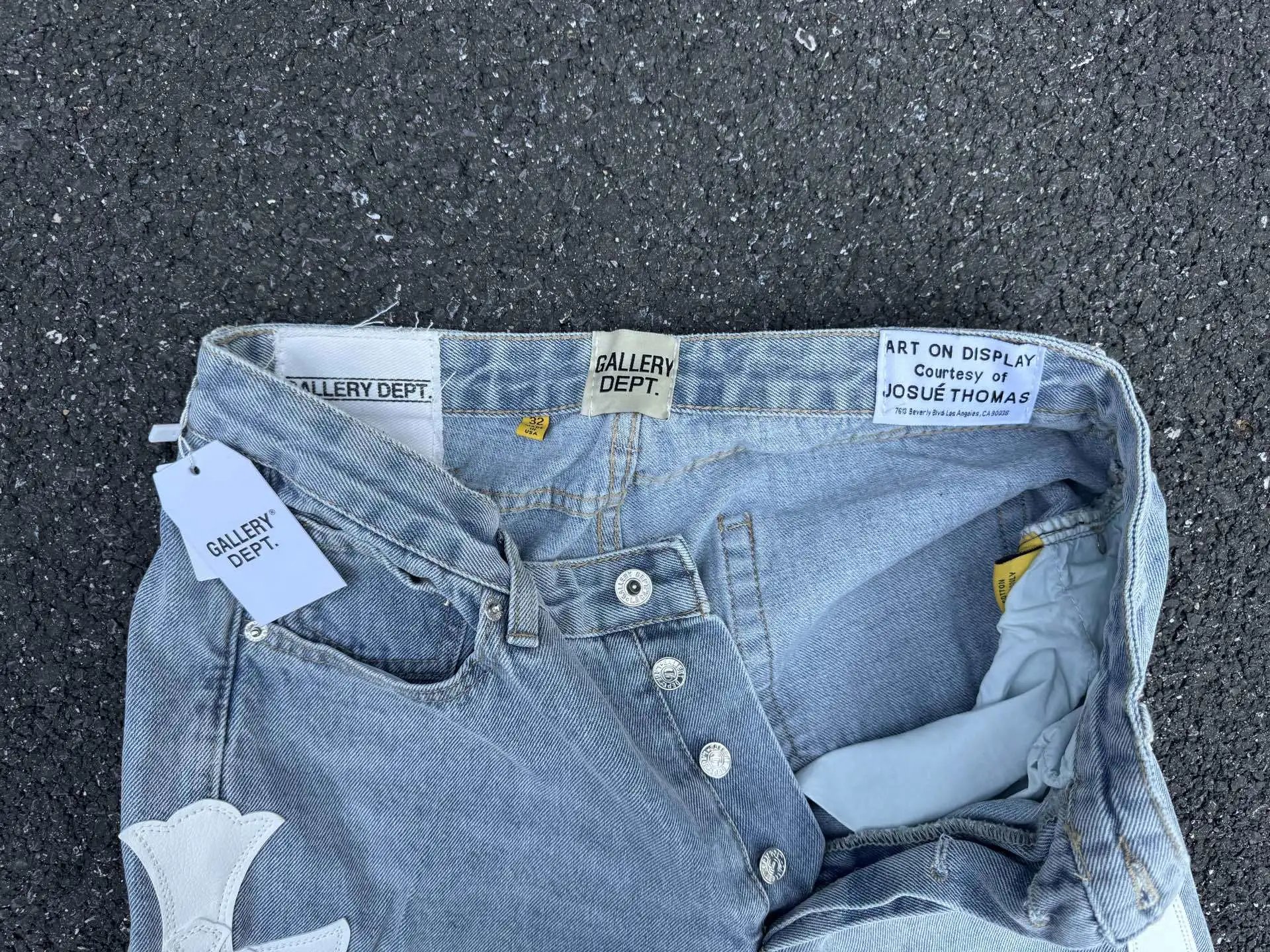 Off-White x Denim Patchwork Flared Jeans Multicolor - 21
