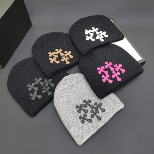 Chrome Hearts Five Crosses Black Beanie - 3