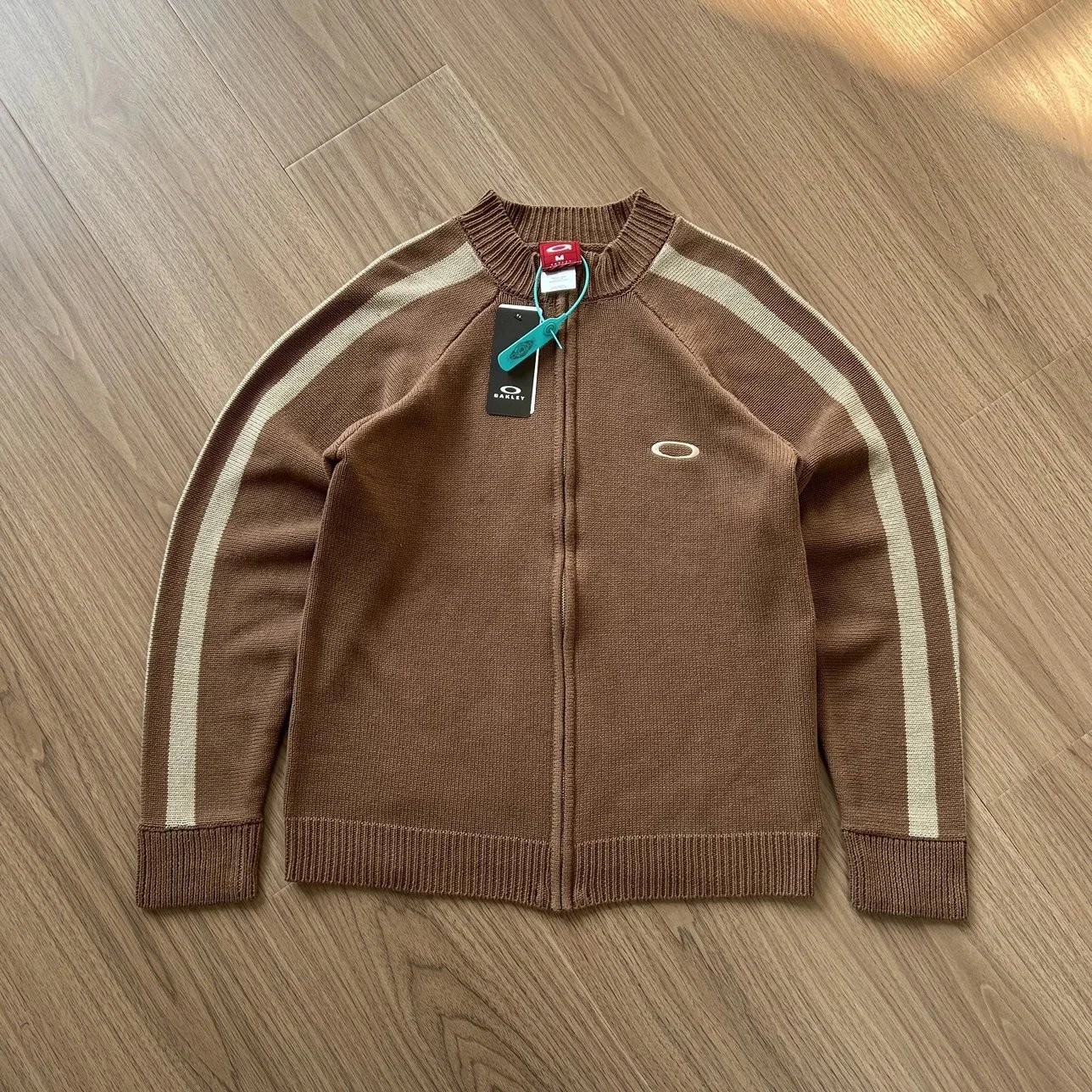 Y2K Color Block Zip Cardigan