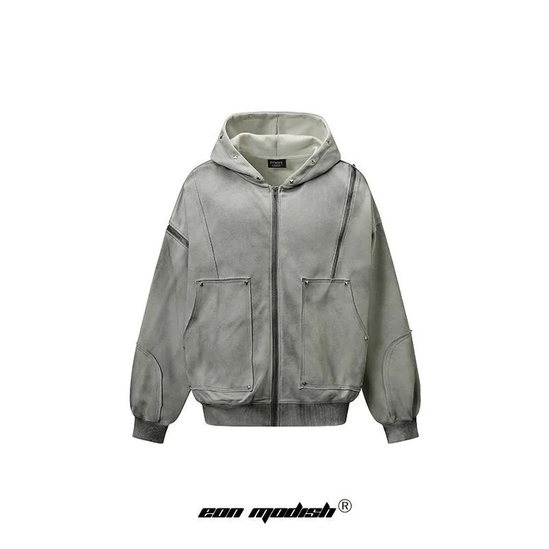 Vintage Vibe Washed Hooded Jacket