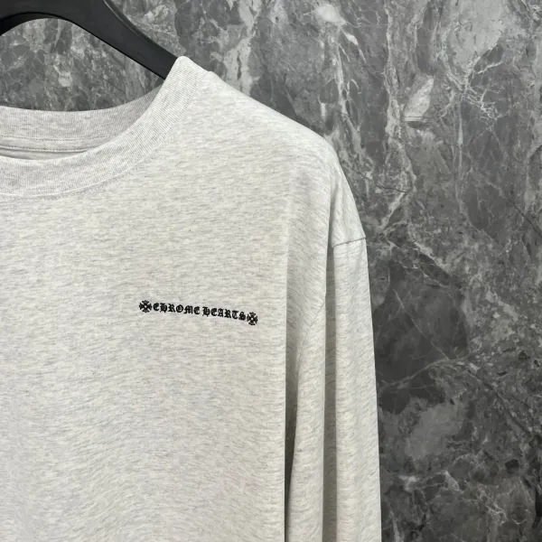 Chrome Hearts x Unknown Artist Long Sleeve T-Shirt Gray Multicolor Graphic Print - 12