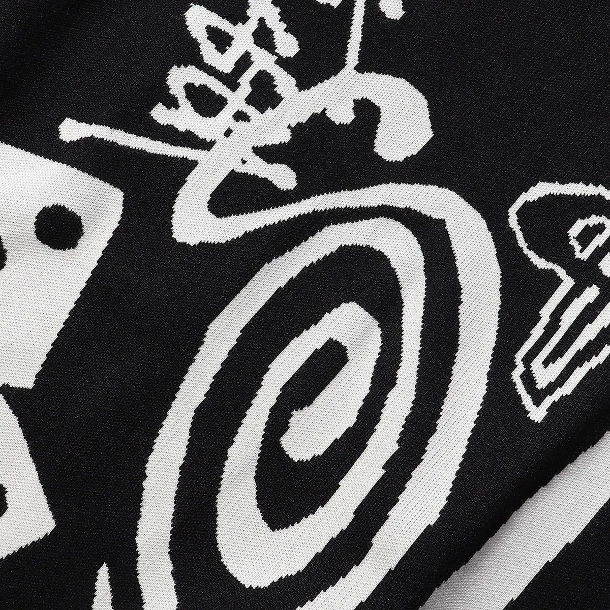 Stüssy varsity jacket black white gold - 8