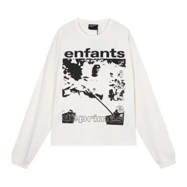 Enfants Riches Déprimés Long-Sleeve Graphic Tee White - 1
