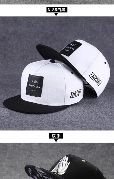 Design Streetwear Snapback Cap with Vintage Patch Print Red/Navy Baseball Cap - 34
