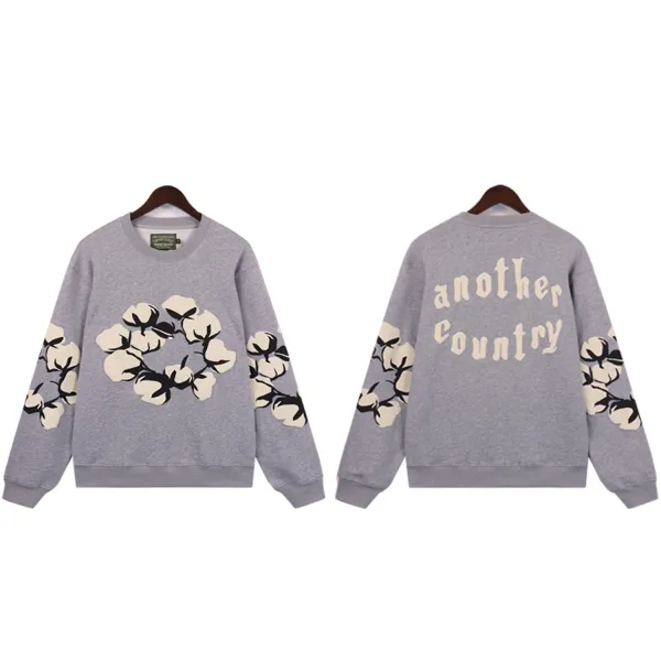 Another Country Cotton Wreath Hoodie All-Over Print Sweatshirt - 40