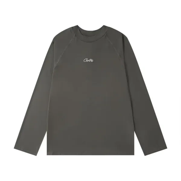 Corteiz Long-Sleeve Rash Guard Charcoal Gray Top - 1